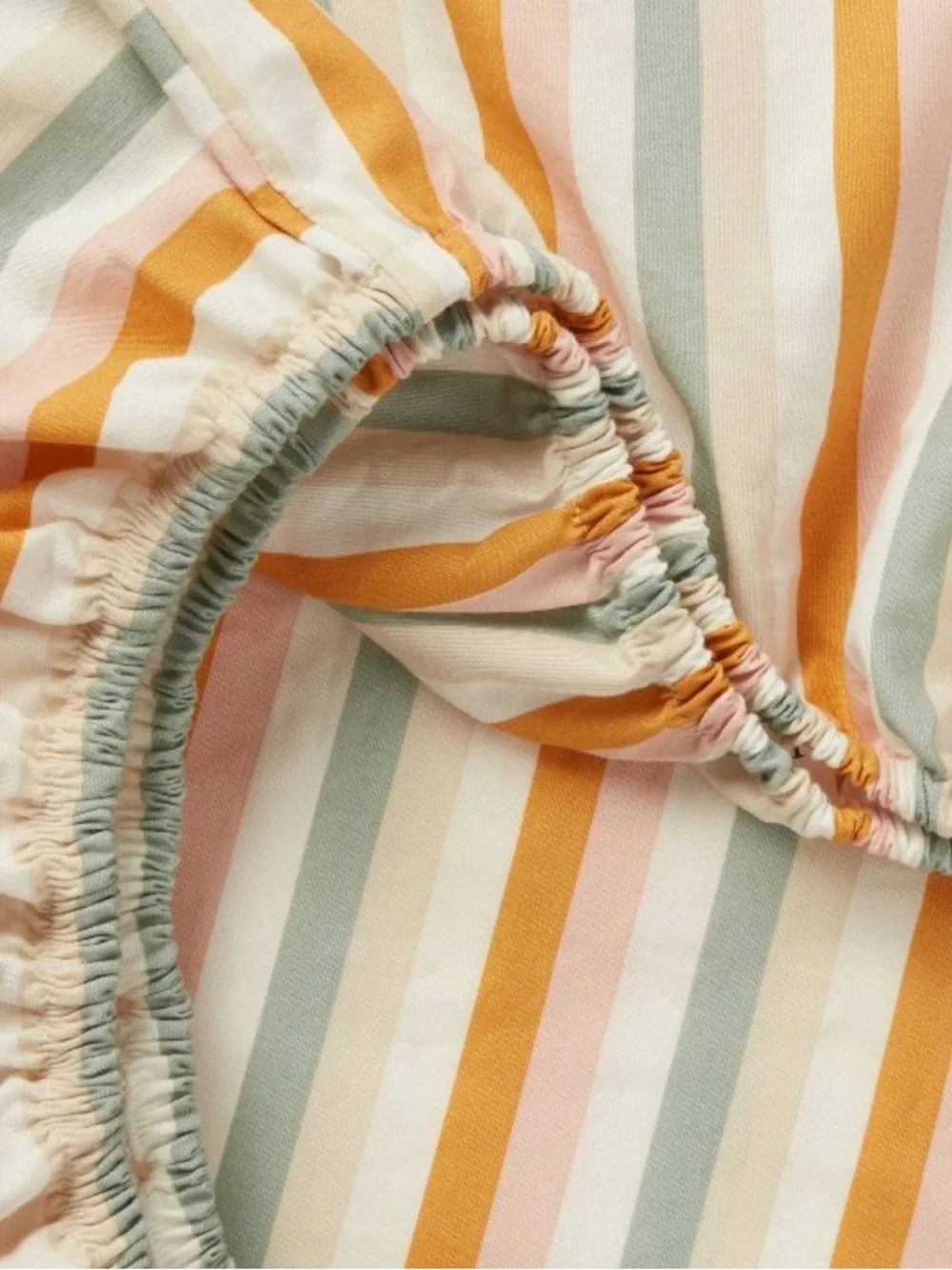 PILLOWFORT NWT Striped Cotton Kids' Sheet Set -multi -full - Picture 4 of 8